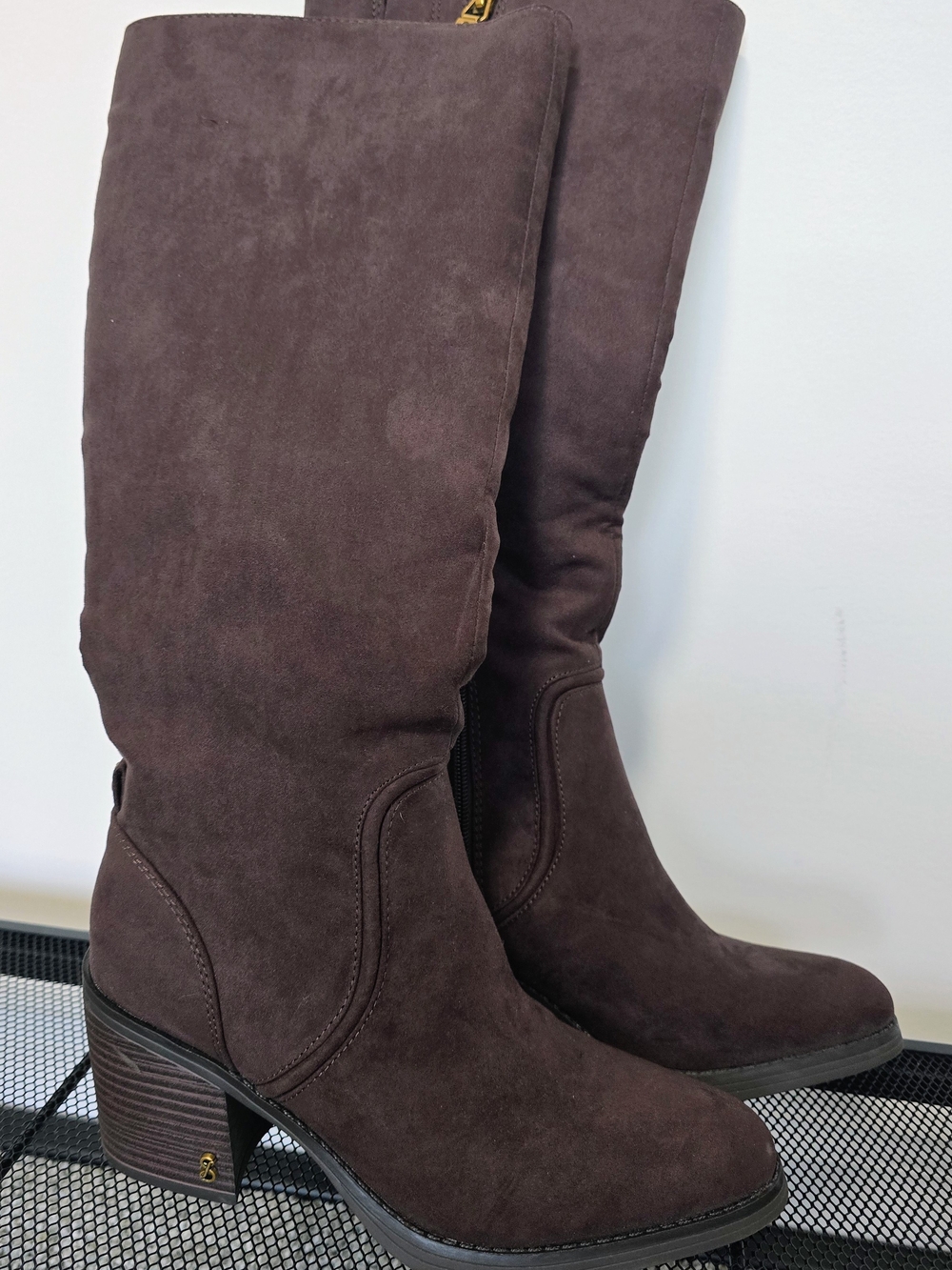 Sam & Libby Dark Brown Suede Over-the-Knee Boots - Never Worn